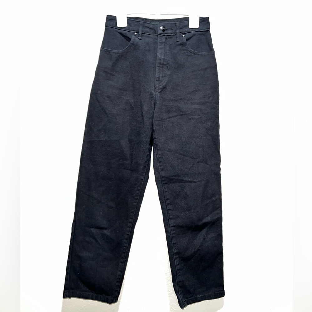 Afends Black High Rise Straight Leg Jeans